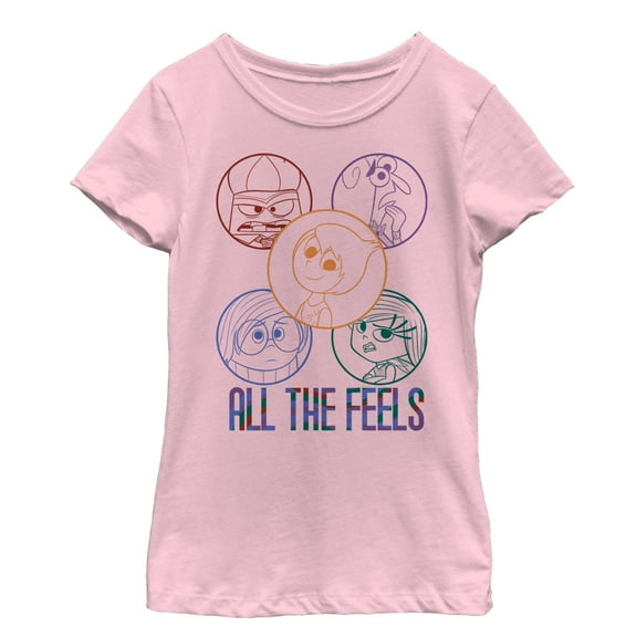 Girl's Inside Out All the Feels Graphic Tee Light Pink X Large