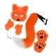 thumbnail image 3 of Conjunto de máscara y cola para mujer y niña, aro para el pelo, disfraz de Halloween, máscara de gato Naranja, 3 of 9