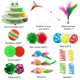 thumbnail image 2 of Juego de 20 ratones con forma de bola enrollable con plumas Cat Toys UPSKY, 2 of 5