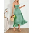 thumbnail image 6 of Douhoow Women Flowy Cami Dress Sleeveless Beach Dress Ruffle Spaghetti Strap Backless Long Dresses, 6 of 8