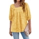 thumbnail image 1 of Minnieouse Blusa de mujer de manga corta, holgada, pulóver, camisa, ropa de verano Prendas para la parte del cuerpo Amarillo XXL, 1 of 6