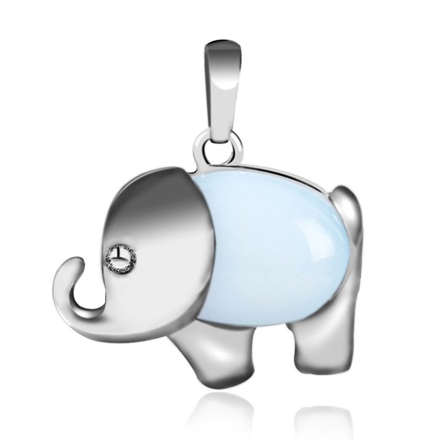 Energy Cute Elephant Pendants for Child Jewelry Chakra Natural Gem Stone