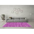 thumbnail image 3 of Ahgly Company Indoor Square Checkered Purple Modern Area Rugs, 4' Square, 3 of 4