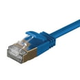 thumbnail image 3 of Monoprice SlimRun Cat6A Ethernet Patch Cable - Network Internet Cord - RJ45, Stranded, STP, Pure Bare Copper Wire, 36AWG, 10ft, Blue, 3 of 4