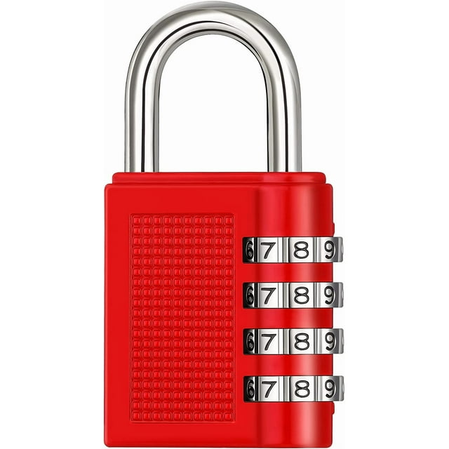 FrostHike Cadenas à Combinaison. Cadenas à Combinaison à 4 Chiffres Extérieur. Cadenas d'École. Cadenas de Gym (Rouge)