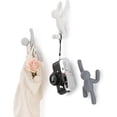 thumbnail image 3 of Juego de 3 colgadores de pared (gris/blanco/gris oscuro) - Colgantes de pared decorativos para abrigos, bufandas, bolsos, mochilas, maletines, etc., 3 of 5