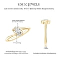 thumbnail image 5 of Rosec Jewels Lab Created Diamond Promise Ring for Women - Bypass Ring - EF-VS Quality - Ready to Gift for Valentines Day, 10K Yellow Gold, US 7.00, 5 of 8