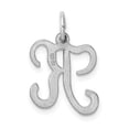 thumbnail image 3 of 925 Sterling Silver Solid Polished Stamped Letter Name Personalized Monogram Initial K Charm 20x12mm Wide Pendant Neckla, 3 of 4