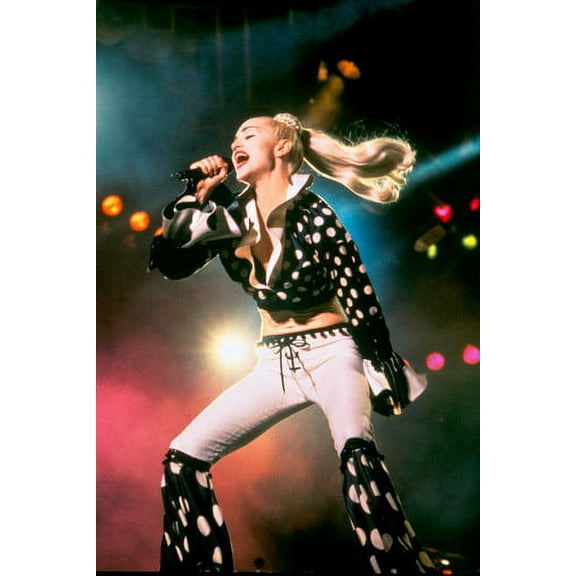Madonna 24X36 Poster 1980's pose belting out hits on stage