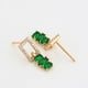 thumbnail image 5 of Aretes Dama Swarovski y Esmeraldas Colgantes Oro 14K Lam dorado Unitalla, 5 of 6