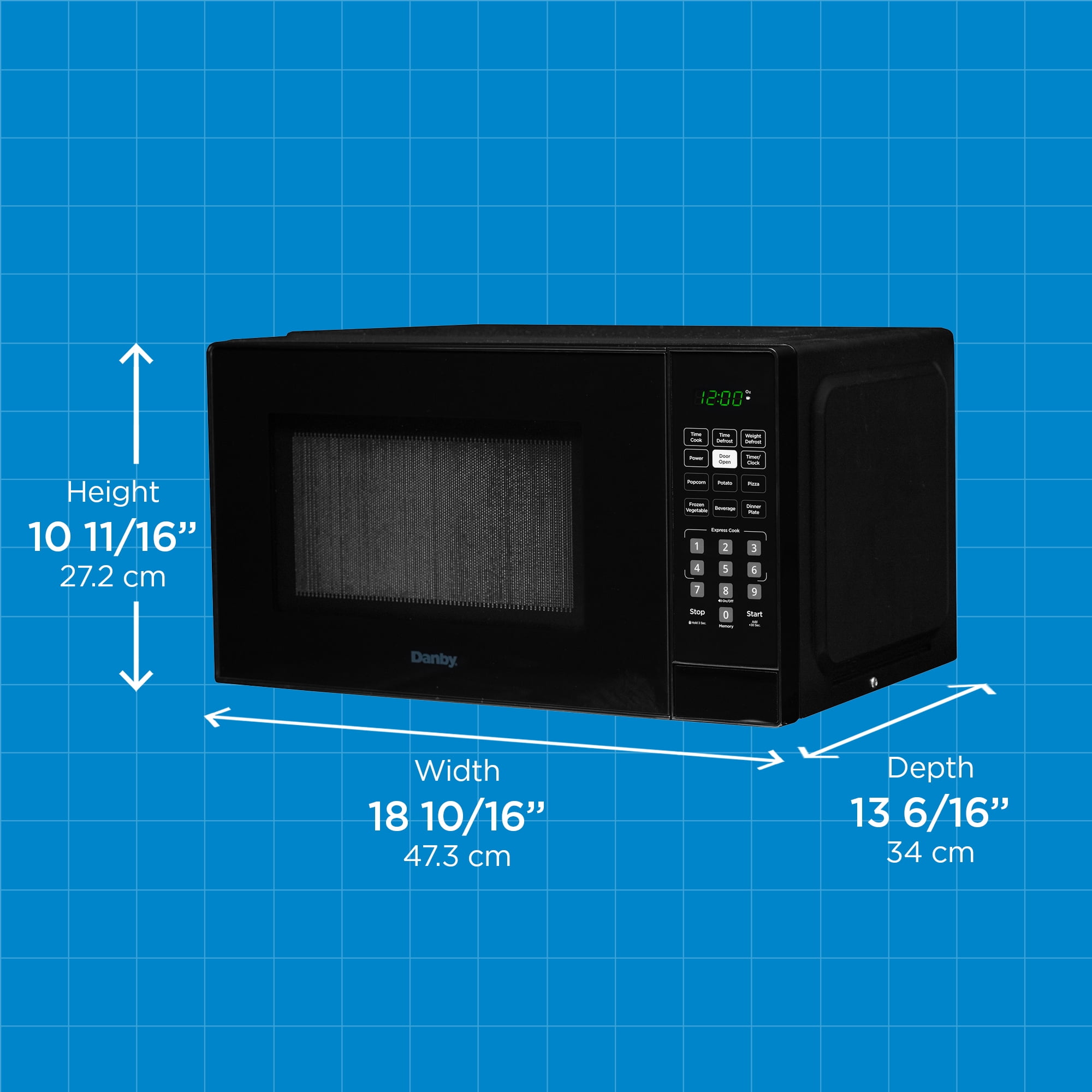 Danby 0.9 cu. ft. Countertop Microwave in Black (DBMW0921BBB)