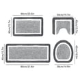 thumbnail image 3 of Dvumao 4-Piece Bathroom Rug Set – Plush Bath Mats with Non-Slip Backing, Includes U-Shaped Toilet Mat, 2 Floor Rugs & Lid Cover, 3 of 7