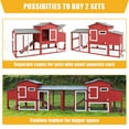 thumbnail image 6 of PETSCOSSET Chicken Coop and Run with Wheels - 2 Story with Nesting Box - Red, 6 of 8