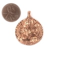 thumbnail image 2 of The Bead Chest Round Copper Buddha Pendant (28x34mm), 2 of 4