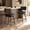Black, variant on Swivel Bar Stools Set of 2, Rustic Brown Solid Rubberwood Frame, Faux Leather Comfort for Kitchen