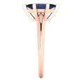 thumbnail image 3 of 1 ctw Solitaire Anniversary Ring for Women | Marquise Cut Simulated Blue Sapphire | Hyperallergenic Solid 14K Rose Gold, 3 of 5