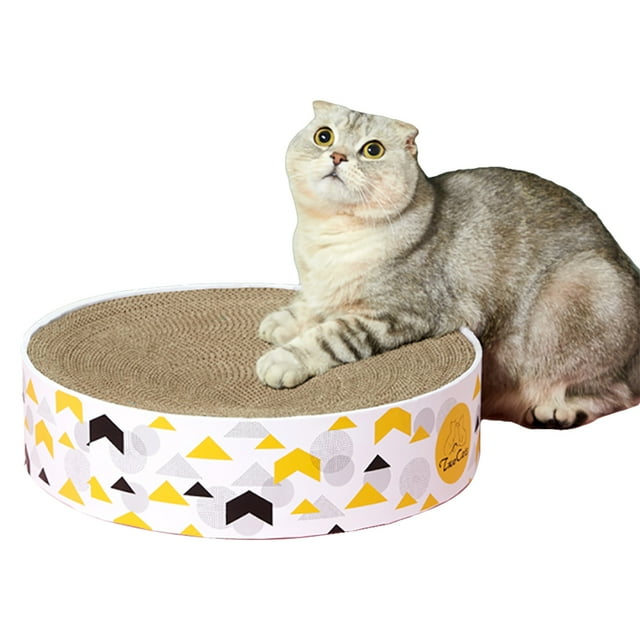 Cat Scratcher Creative Round Shaped Corrugated Paper Cat Scratch Board Cat Bed