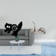 thumbnail image 2 of Reloj de pared con forma de gato, estatua de , figura de de cerámica, material silencioso y duradero, ideal para regalar, decoración, 2 of 8