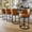 Brown, variant on Ninecer 26" Counter Height Bar Stools Set of 2, 360 Swivel Upholstered Bar Chairs with Mid Back, Round Seat, Metal Base, Kitchen Island Counter Stools, Beige