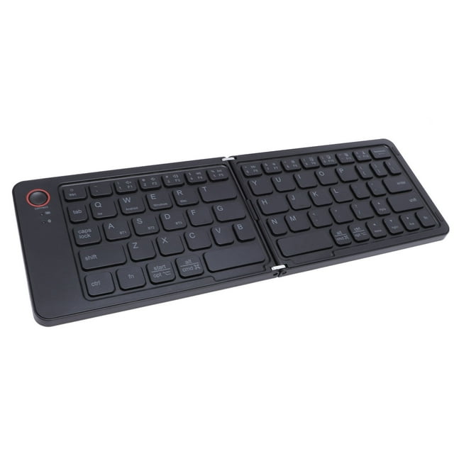 Foldable Keyboard, Slim Design and Secure Magnets, Portable Keyboard for Phone Tablet Laptop, 67 Keys Compact Keyboard Rechargeable