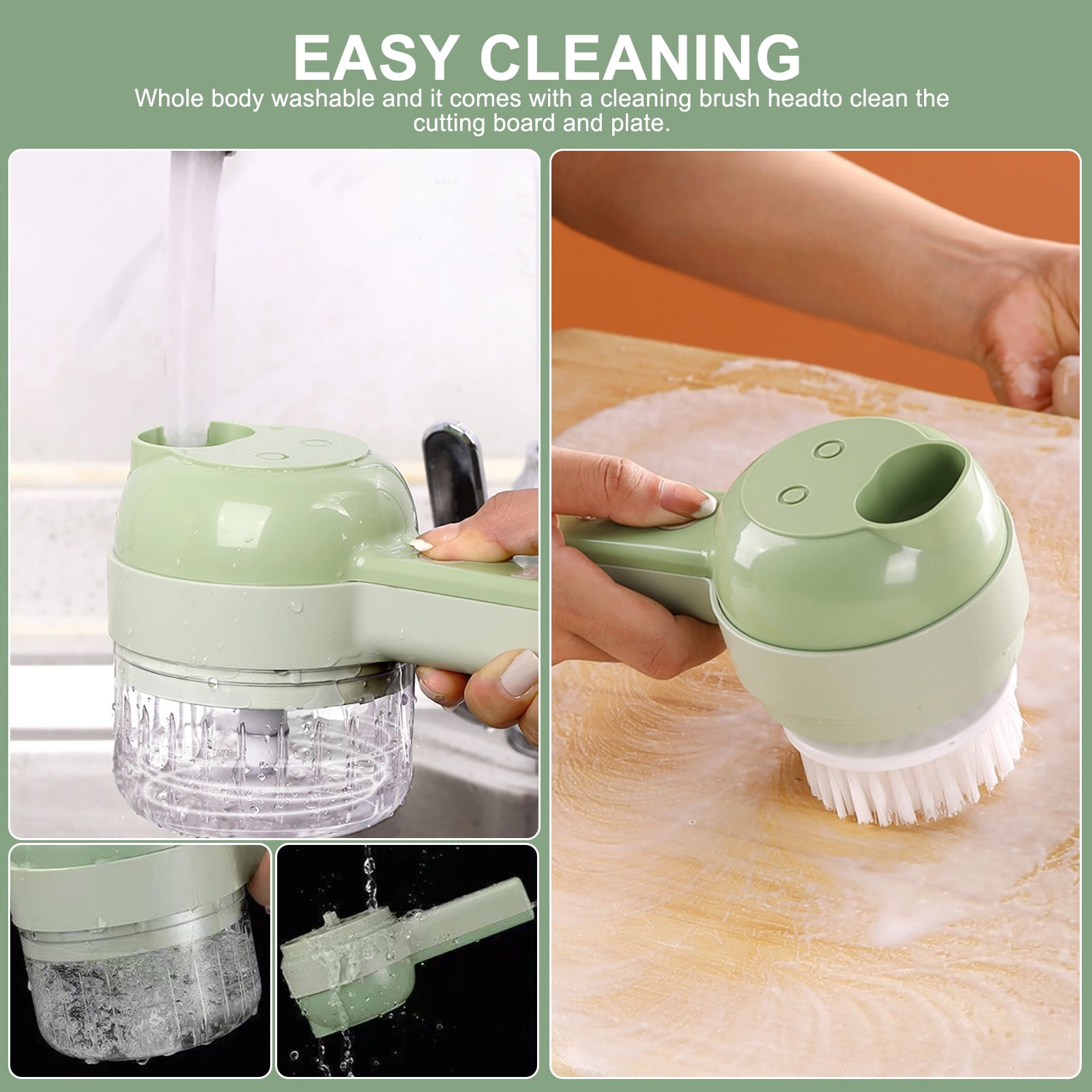  LOWEDONE 4 in 1 Portable Electric Vegetable Cutter Set