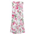 thumbnail image 5 of Women's Sleeveless Floral A-Line Casual Dress with Pockets, 5 of 5