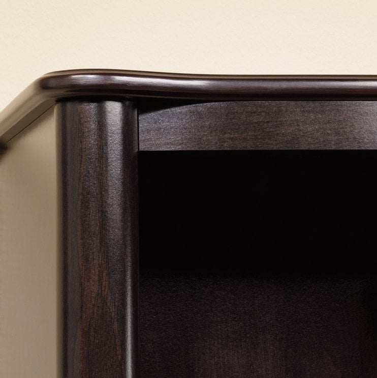 Sauder Woodworking 416775 Albany Library w/Doors Bookcase Jamocha Dark Wood
