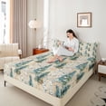 thumbnail image 4 of Castle Fairy Vintage Tree Full Size Sheets for Boys Girls,Abstract Retro Bed Sheets, 4 of 7