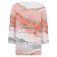 thumbnail image 4 of PuLe Women's Top Women's Casual 3/4 Sleeve T-Shirts Trendy 2024 Floral Gradient Graphic Blouses Casual V Neck Tops Work Tees Blouses, 4 of 4