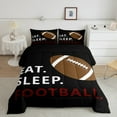 thumbnail image 2 of Erosebridal Rugby Print Bedding Sets King With Comforter,Ball Gamer Comforter Sets King Size,Football Bedroom Decor,Reversible,Ultra Soft,3-Piece, 2 of 8