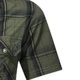 thumbnail image 4 of ALLLIST with Pockets Men Shirts Short Sleeve Big And Tall Cotton Button Down Shirts Plaid Green Casual Mens Clothing, 4 of 5