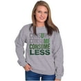 thumbnail image 4 of U Me Consume Less Waste Earth Day Unisex Plus Fleece Graphic Sweatshirt Brisco Brands 2X, 4 of 5