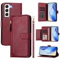 thumbnail image 3 of Funda para Samsung Galaxy S21 FE 5G Cartera de Mano con Cremallera y Correa Cruzada Desmontable, 3 of 5