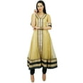 thumbnail image 3 of Atasi Womens Designer Beige Anarkali Readymade Salwaar Kameez with Dupatta, 3 of 8