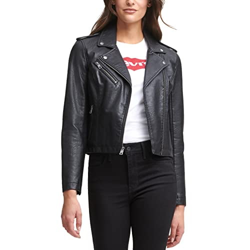 Levi s womens The Classic Faux Leather Moto JacketParka