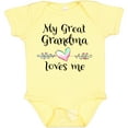 thumbnail image 3 of Inktastic My Great Grandma Loves Me Heart Great Grandchild Boys or Girls Baby Bodysuit, 3 of 5