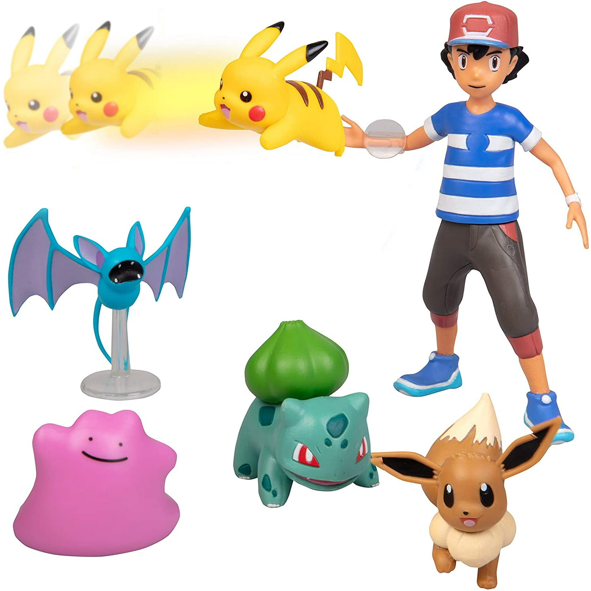 Pokémon Battle Figure Multi Pack Toy Set with Launching Action - Generation 1 - Includes Ash, Pikachu, Eevee, Bulbasaur, Ditto & Zubat - 6 Pieces - Ages 4+ - - | Walmart Canada Pokémon Battle Figure Multi Pack Toy Set with Launching Action - Generation 1 - Includes Ash, Pikachu, Eevee, Bulbasaur, Ditto & Zubat - 6 Pieces - Ages 4+ - - | Walmart Canada