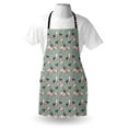 thumbnail image 3 of Pug Apron Dogs with Various States Sitting Standing Stretching Cute Cartoon Style Pet Drawing, Unisex Kitchen Bib Apron with Adjustable Neck for Cooking Baking Gardening, Turquoise, by Ambesonne, 3 of 3