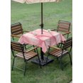 thumbnail image 5 of Square Outdoor Tablecloth with Umbrella Hole Pink Shell Coastal Outside Table Cloth Waterproof Patio Table Cover Nautical Ocean Summer Beach Zipper Tablecloths for Picnic Party Camping 60x60 Inch, 5 of 8