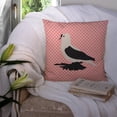 thumbnail image 3 of Saxon Fairy Swallow Pigeon Pink Check Fabric Decorative Pillow, 3 of 4