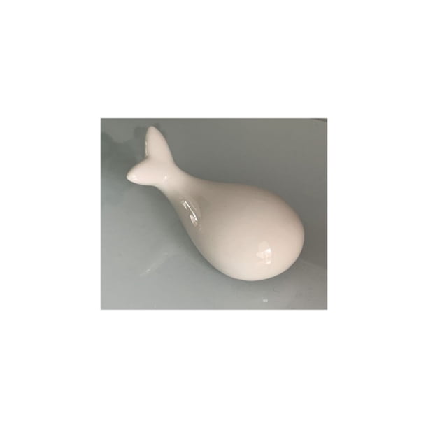 Soporte para palillos de cerámica de ballena, soporte creativo para palillos de animales, cuchara, tenedor, estante para cuchillos, decoraciones de mesa, carpa blanca, 3 uds. brillar Electrónica