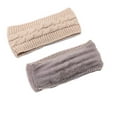 thumbnail image 3 of Winter Knitted Headband for Women Cozy Wool Blend Sports Headwrap with Ear Warmers Soft Stretchy Hair Accessory, 3 of 7