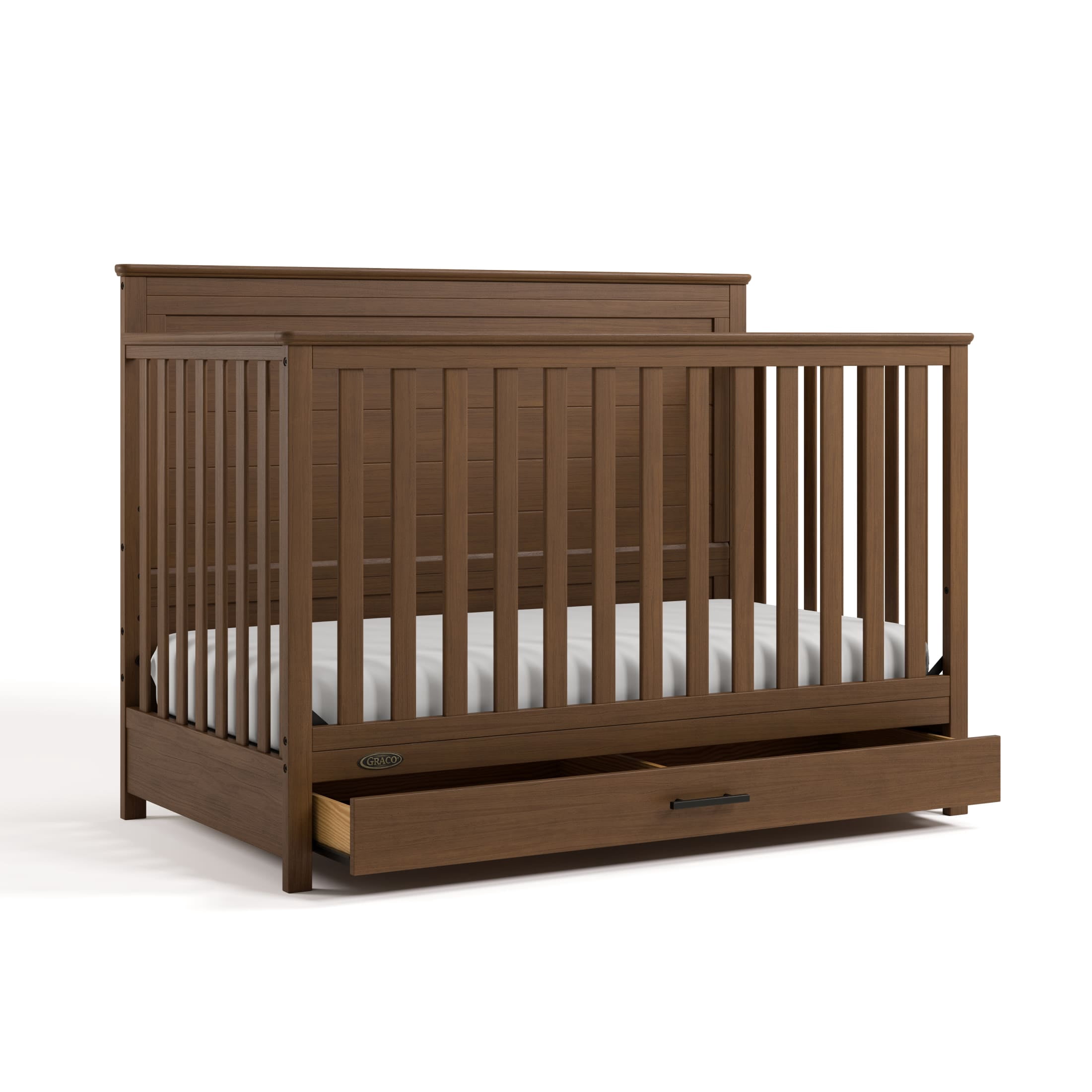 Graco Tristan Convertible Crib With Drawer - Hazelnut