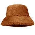 thumbnail image 5 of TZ Promise Women Plush Fluffy Bucket Hat Warm Lining Winter Faux Fur Cozy Wide Brim Winter, 5 of 5