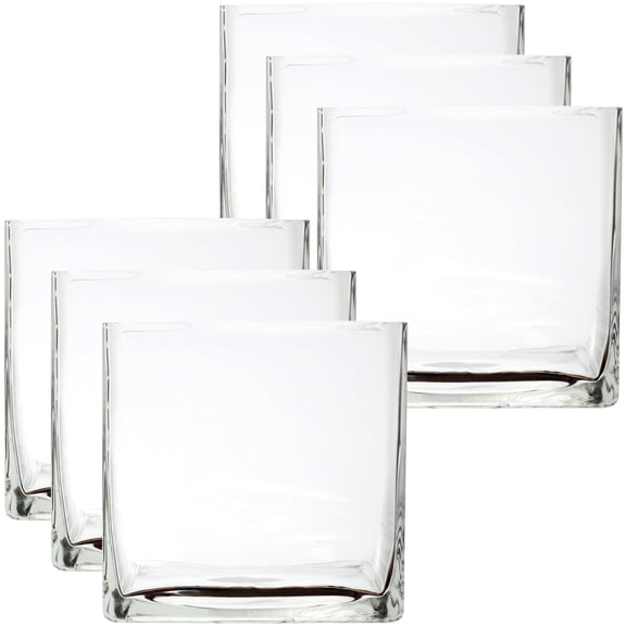 6 Pack: 7" Square Vase by Ashland