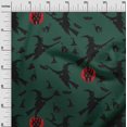 thumbnail image 3 of oneOone Rayon Dark Green Fabric Halloween Diy Clothing Quilting Fabric Print Fabric By Yard 56 Inch Wide, 3 of 4