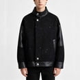 thumbnail image 6 of ShomPort Boys Biker Jackets Trendy Leather Loose Collar Zip up Outerwear Long Sleeve Coats 1-13 Years, 6 of 7
