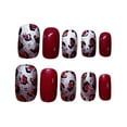 thumbnail image 4 of 24PCS Leopard Print Nail Patch French Style Jelly Gel Type Removable Long Paragraph Fashion Manicure Save Time False Nail, 4 of 4