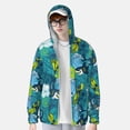 thumbnail image 3 of Picia Shark And Leaves Women's Men's UPF 50+ Sun Protection Hoodie Shirt Long Sleeve SPF Fishing Outdoor UV Hiking Lightweight Shirts-3X-Large, 3 of 9