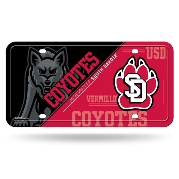 South Dakota NCAA Coyotes Multi-Color Standard 12x6 Metal License Plate Auto Tag